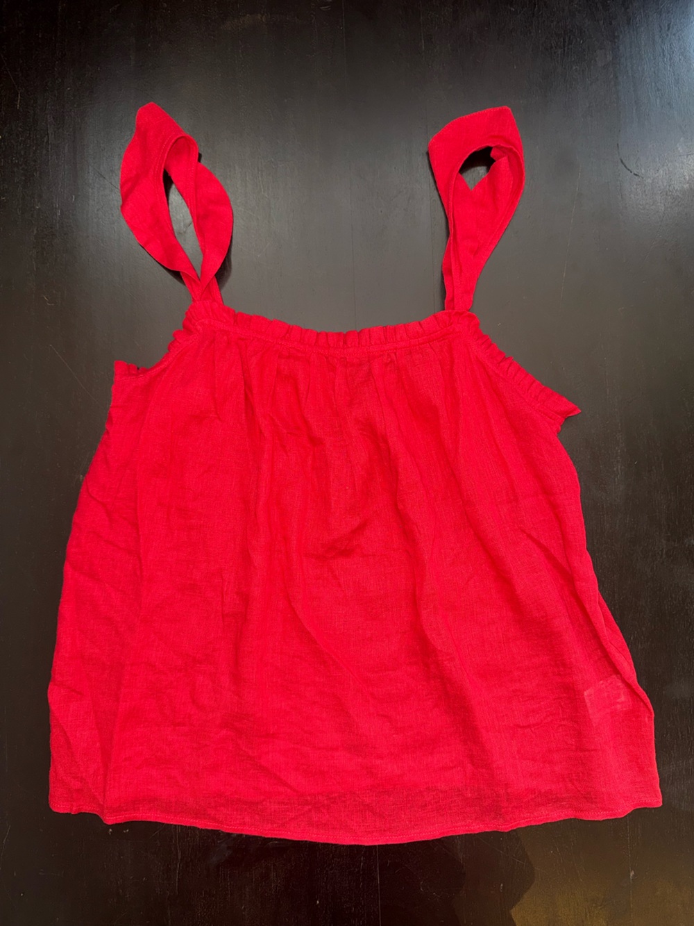 PAIGE Bright Red Tie-Shoulder Camisole